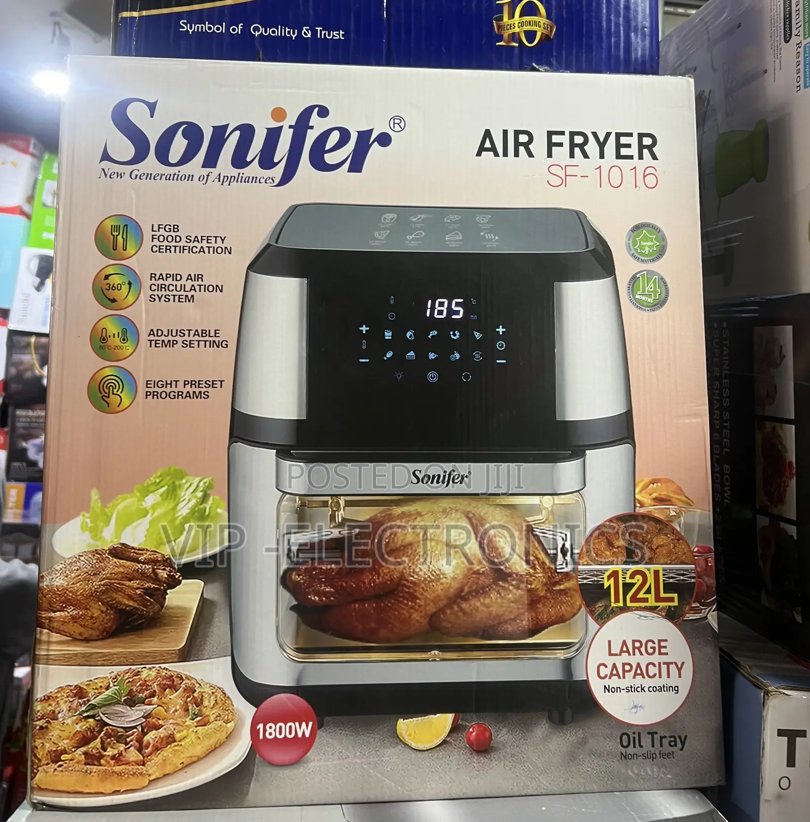 Sonifer  Digital Air Fryer. With a Powerful 1800W Motor