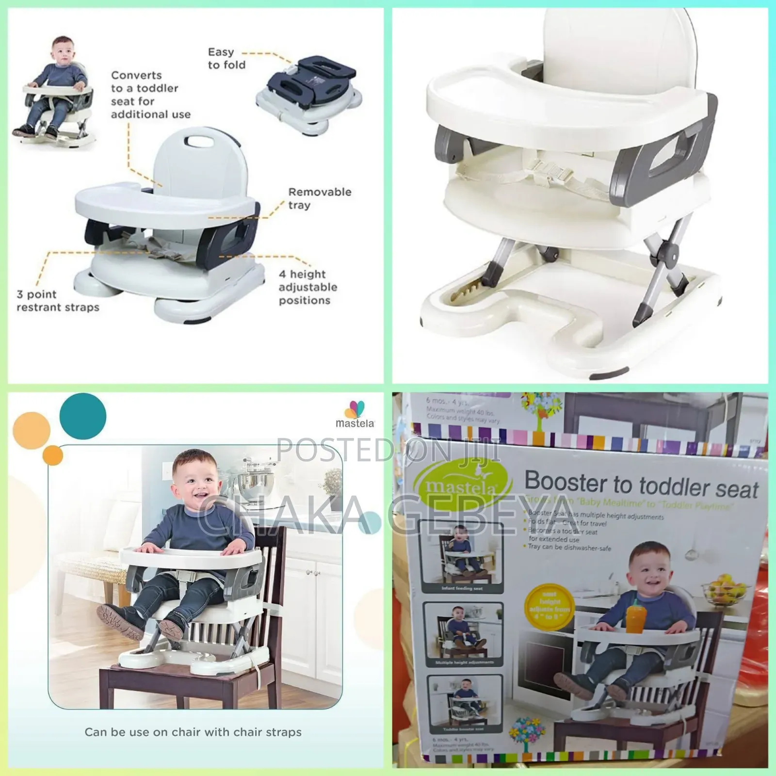 Folding Booster Seat (5 Height Positions, 6m+)