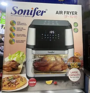 Sonifer 12L Digital Air Fryer – SF-1016 | 1800W Large Capacity