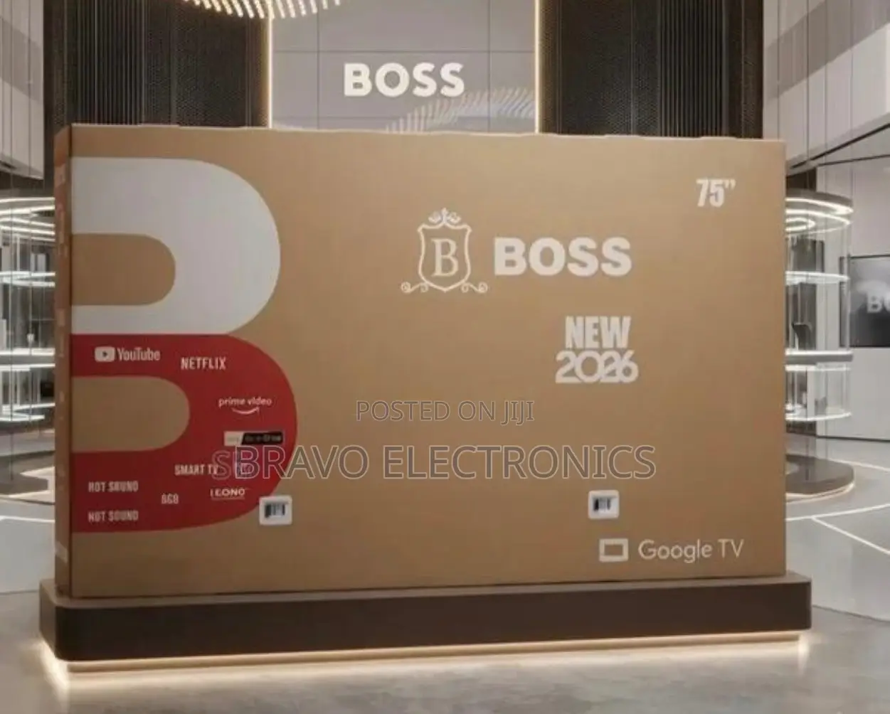 Boss 75-Inch 4k Uhd Google Smart TV (2026 Model)