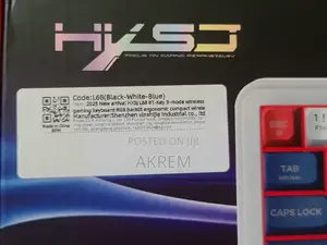 HXSJ L68 Tri-Mode(3 በአንድ)Wireless Gaming Keyboard (RGB, Screen & Knob)