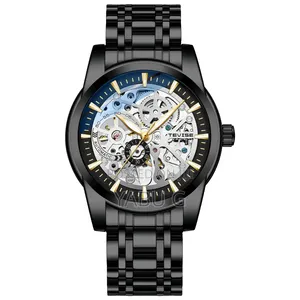 Tevise Luxury Men's Watch, Retro Carved ,Waterproof Hollow Men's