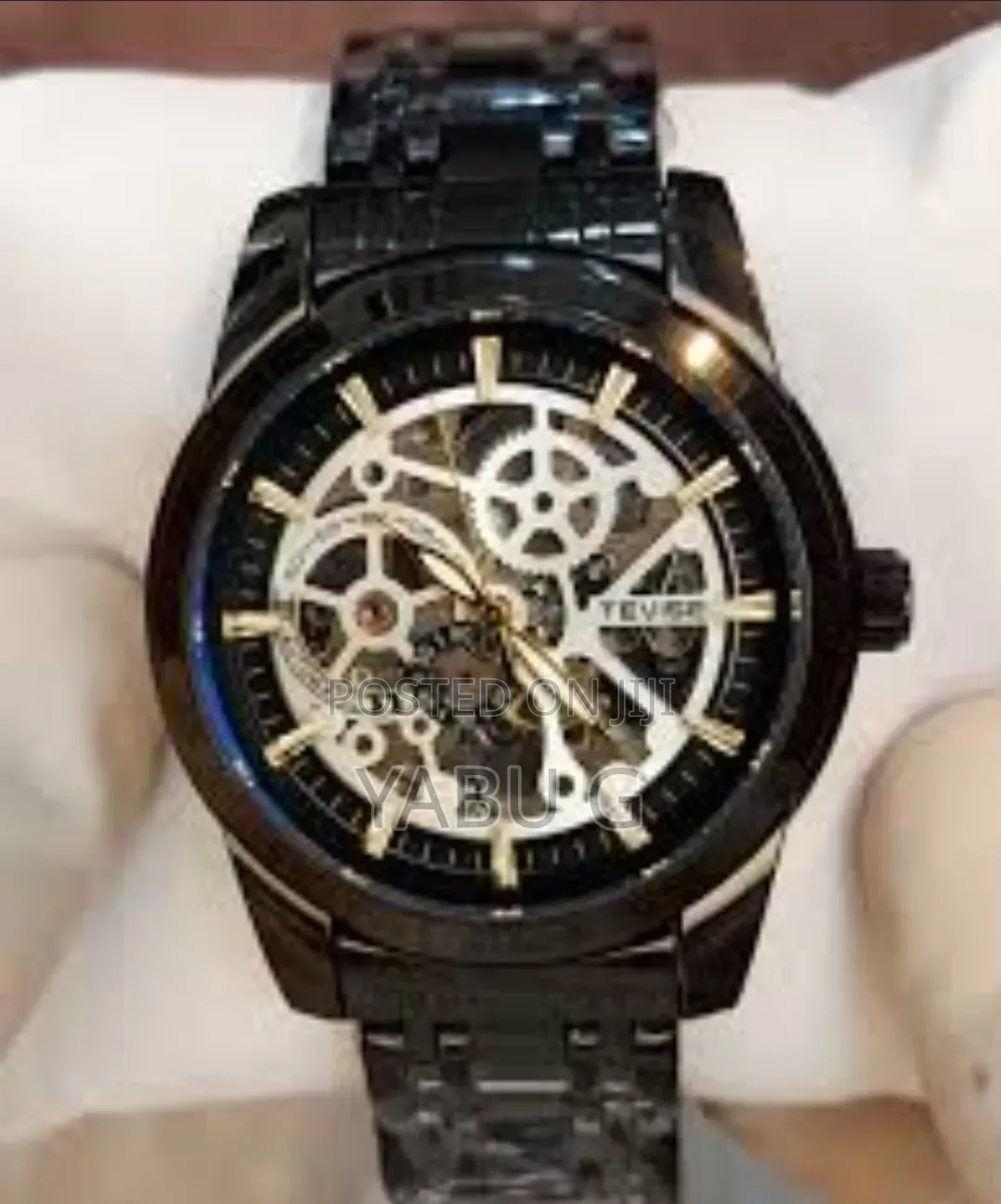 TEVISE Steel Hollow Out Luminous Tourbillon Automatic