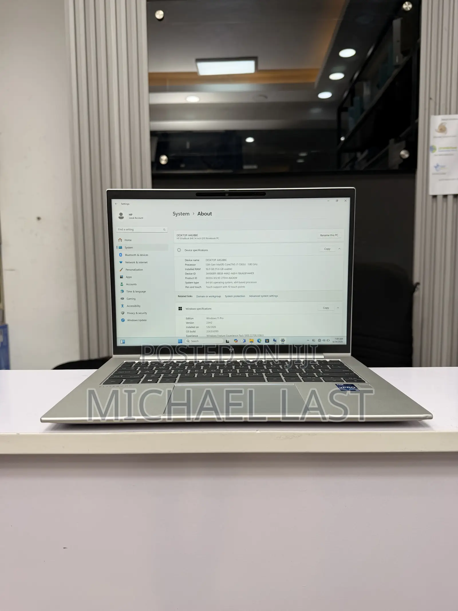 New Laptop HP EliteBook 840 16GB Intel Core i7 SSD 1T