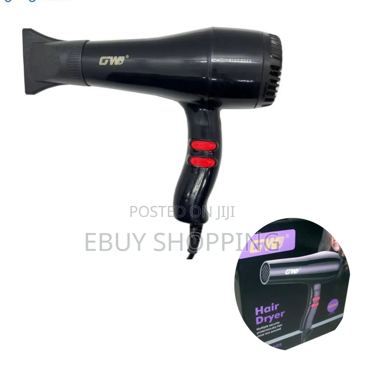 Heat and Speed Control, a Comfortable Ergonomic Black Glossy Body