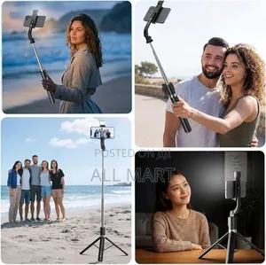PLOKAMA T7 Pro Podcast Selfie Stick (With LED Light)