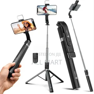 PLOKAMA T7 Pro Podcast Selfie Stick (With LED Light)