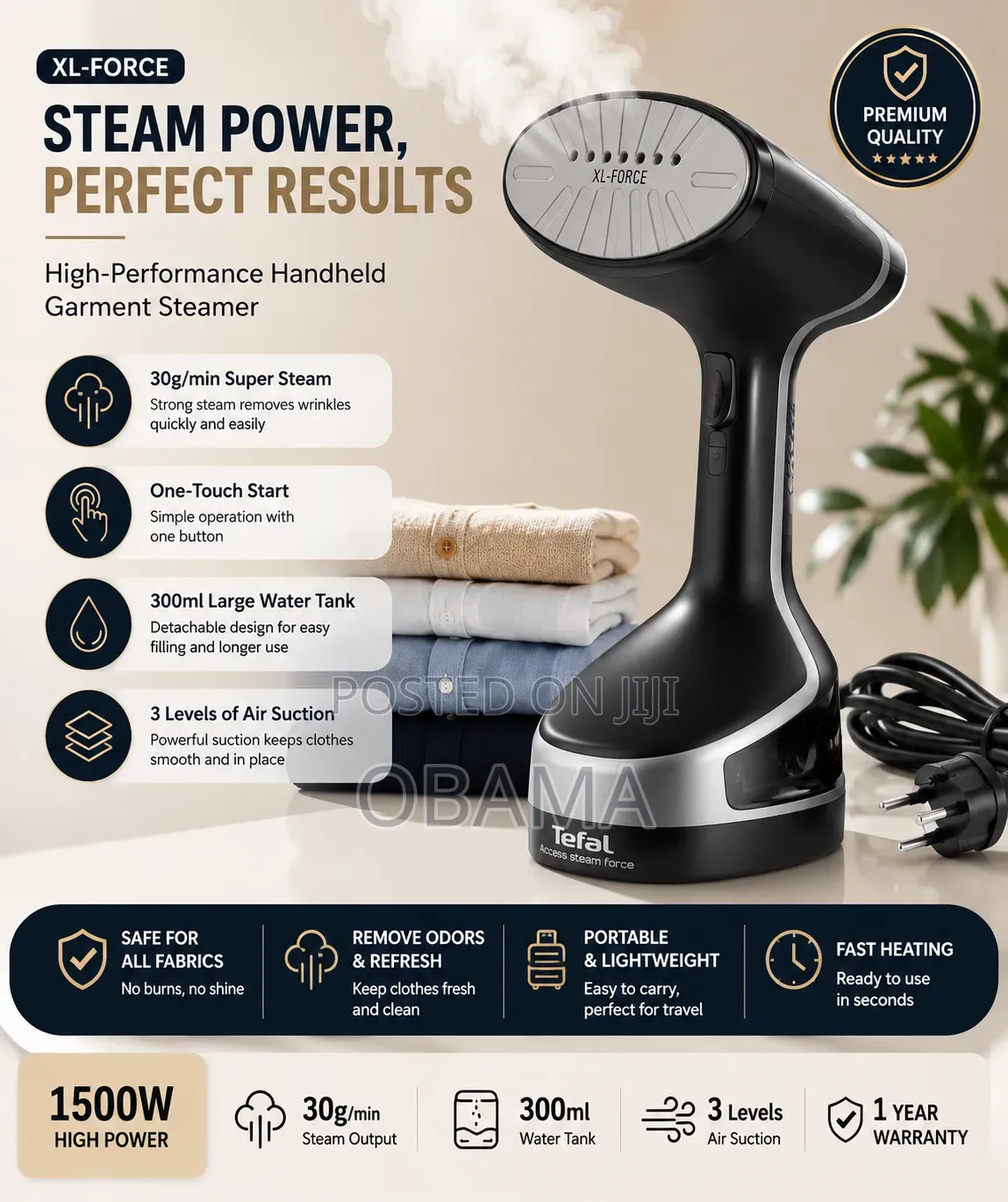 Original Tefal Access Steam Force - Handheld Garment Steamer