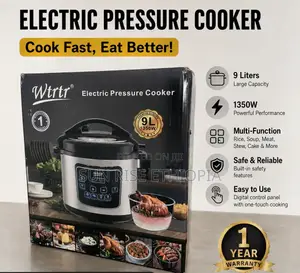 WTRTR 9 Liter Stainless Steel Electric Pressure Cooker