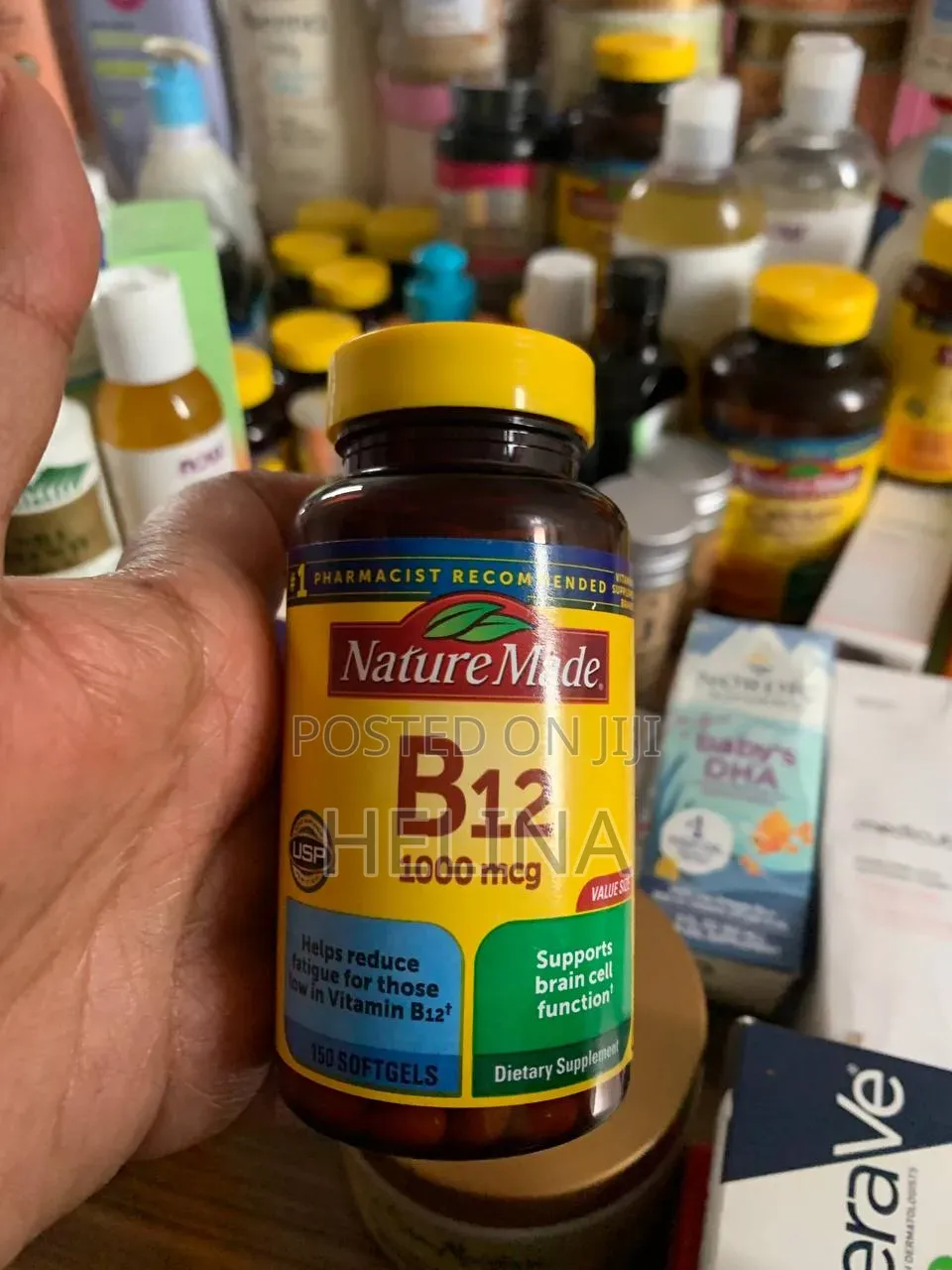 Supports Brain Cell Function Vitamin B12 150 Softgel Original From USA