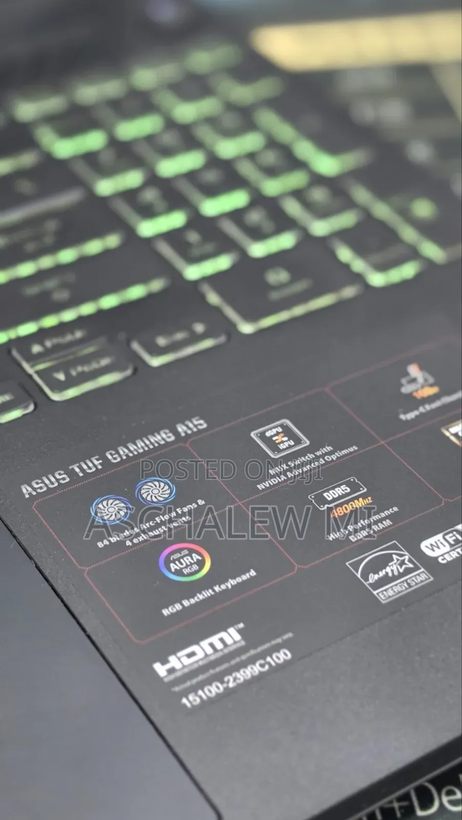 New Laptop Asus TUF Gaming A15 16GB AMD Ryzen 7 SSD 512GB