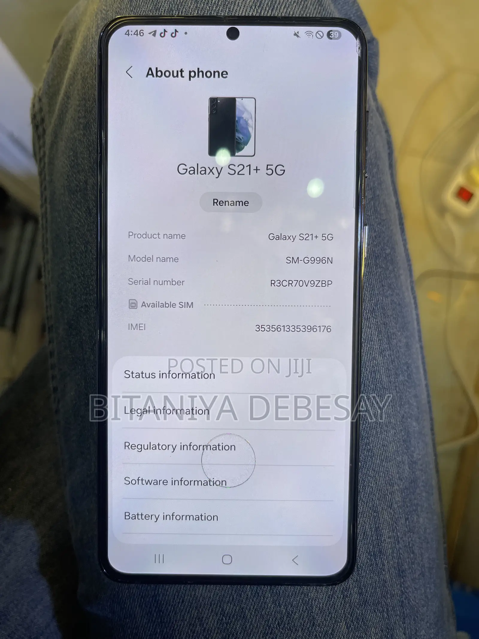 Samsung Galaxy S21+ 5G 256 GB Black