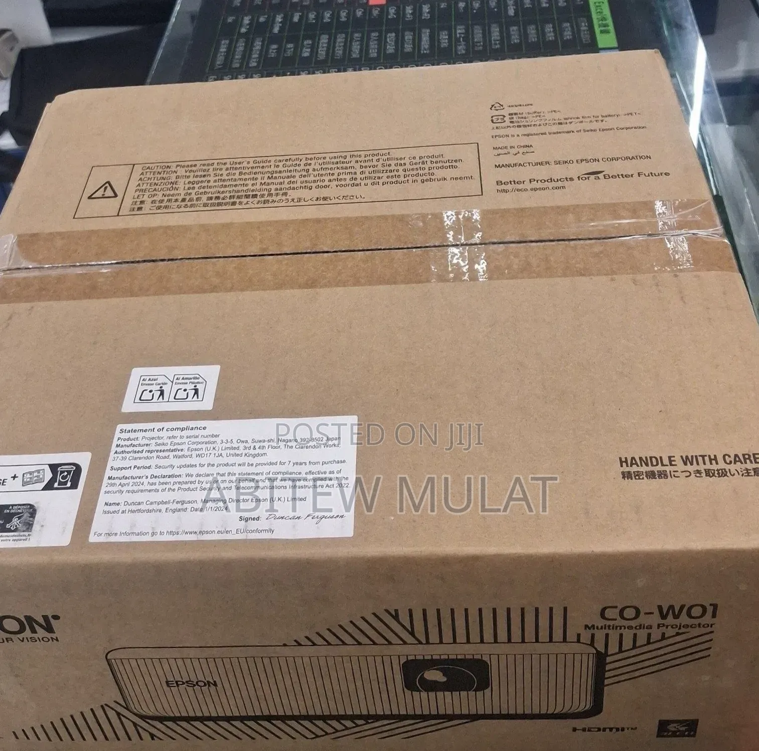 Brand New Packed With Cartoon Epson Projector Model : CO-W01