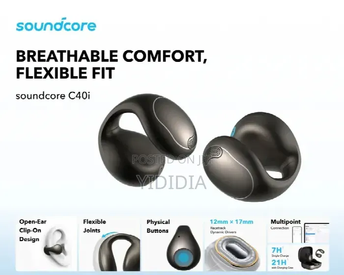 🔥 Soundcore C40i – Open-Ear Clip-on Earbuds 🎧