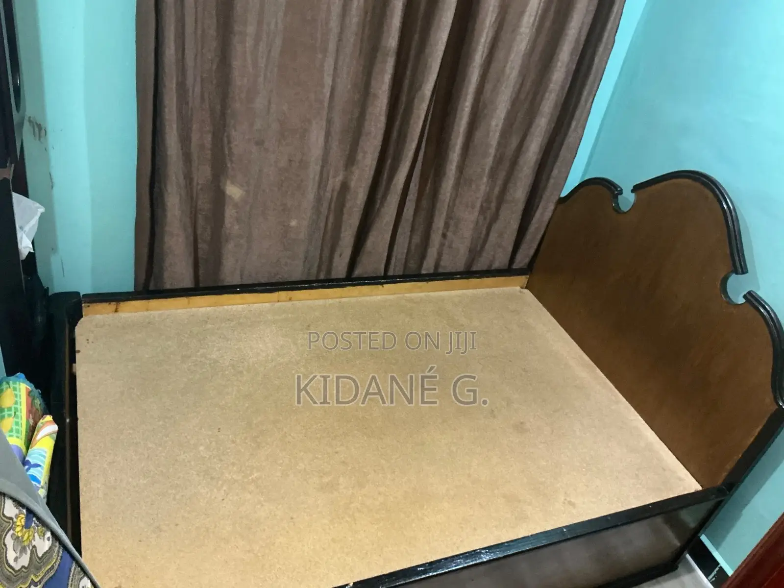 1.20ሜ አልጋ/1.20m Bed+ችፑድ+ፍራሽ፣. ቦታ፡ ብርጭቆ 40/60