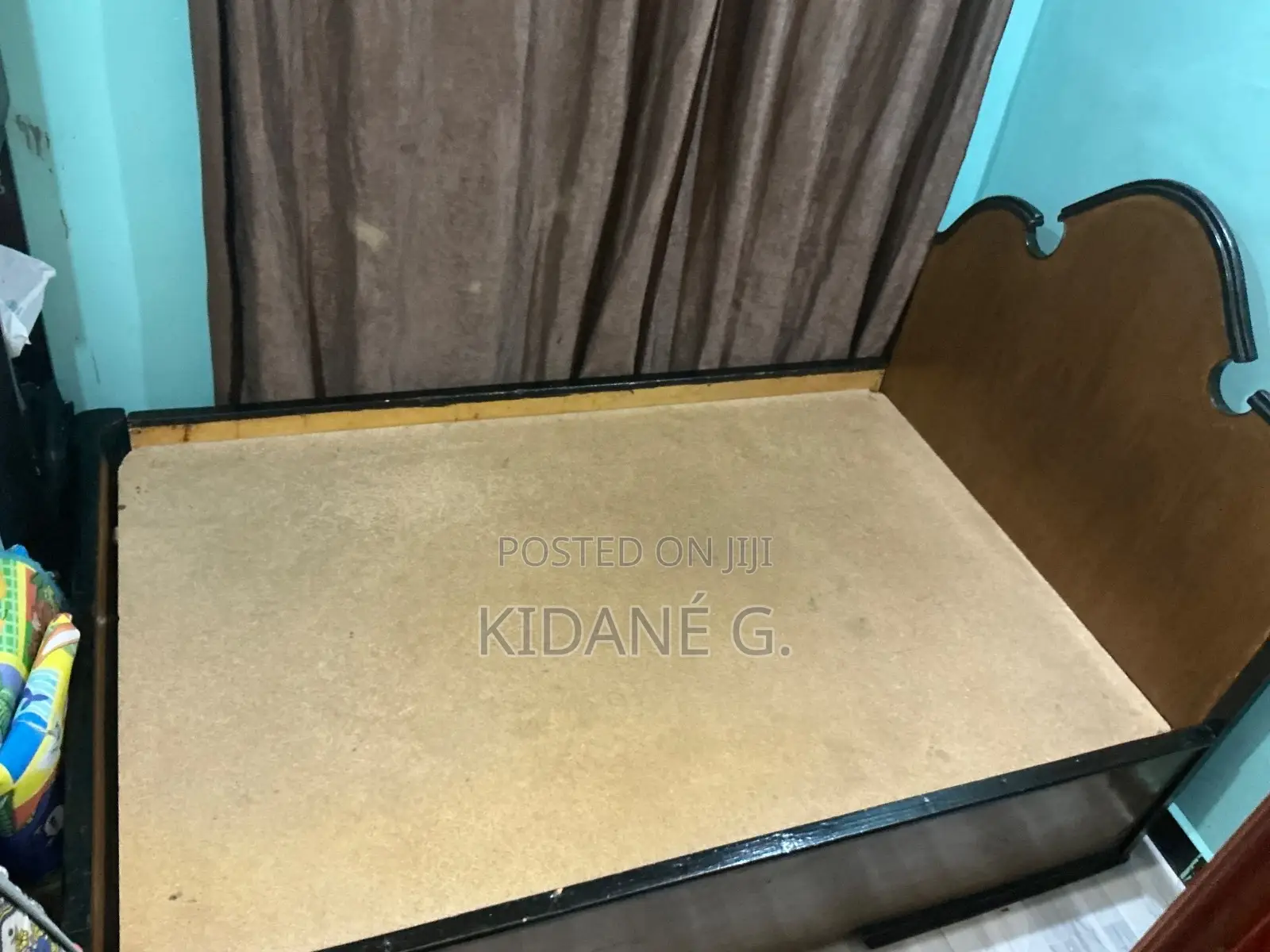 1.20ሜ አልጋ/1.20m Bed+ችፑድ+ፍራሽ፣. ቦታ፡ ብርጭቆ 40/60