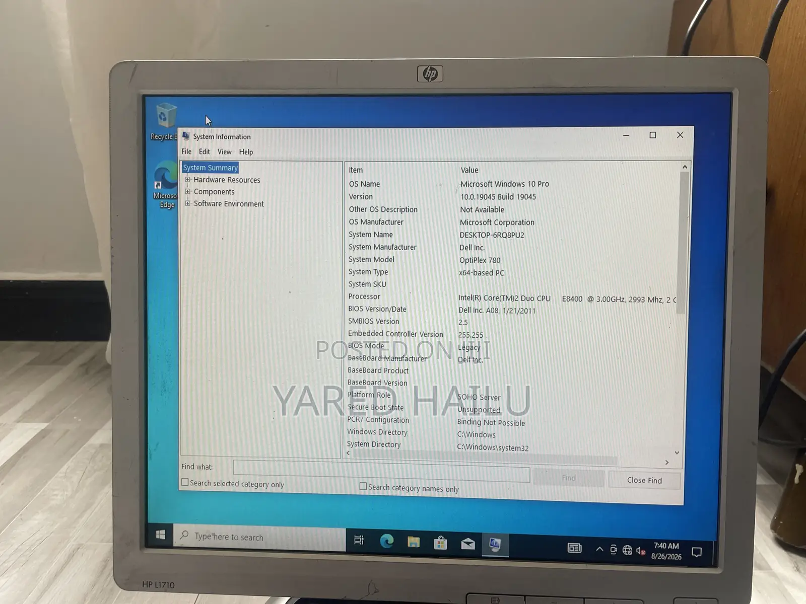 Desktop Computer Dell OptiPlex 780 4GB Intel Core 2 Duo HDD 500GB