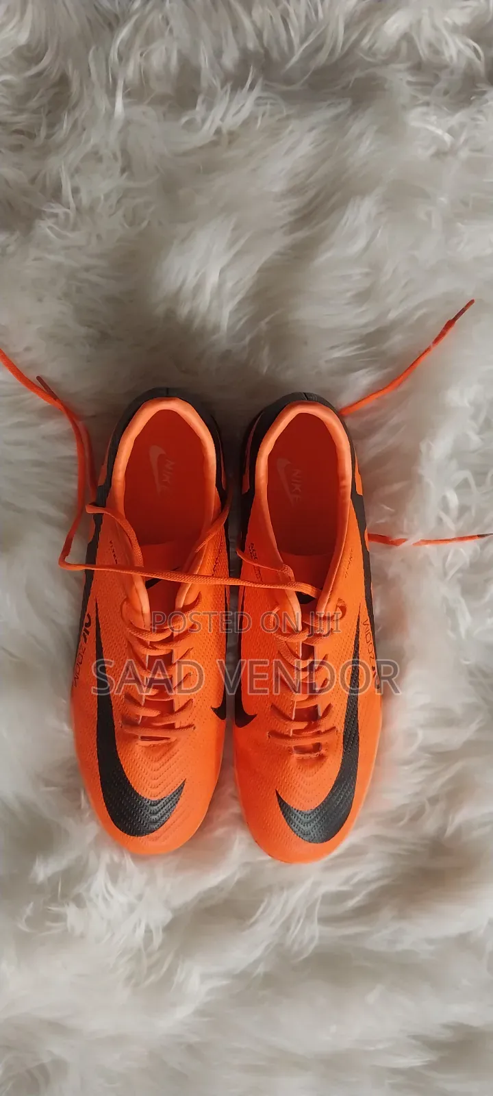 Nike Mercurial Orange & Black Football Boots ⚽ Size 42