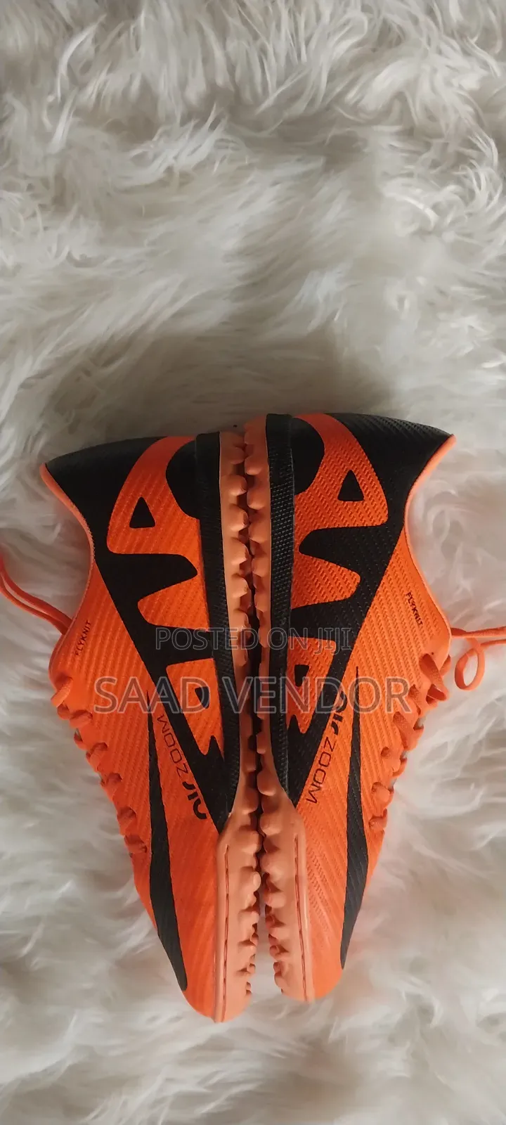 Nike Mercurial Orange & Black Football Boots ⚽ Size 42