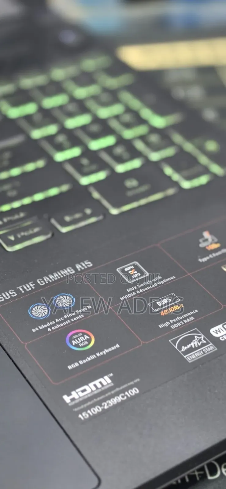 New Laptop Asus TUF Gaming A15 16GB AMD Ryzen 7 SSD 512GB