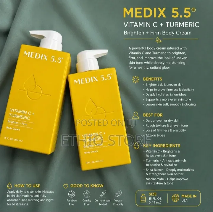 Medix 5.5 Vitamin C + Turmeric
Brighten + Firm