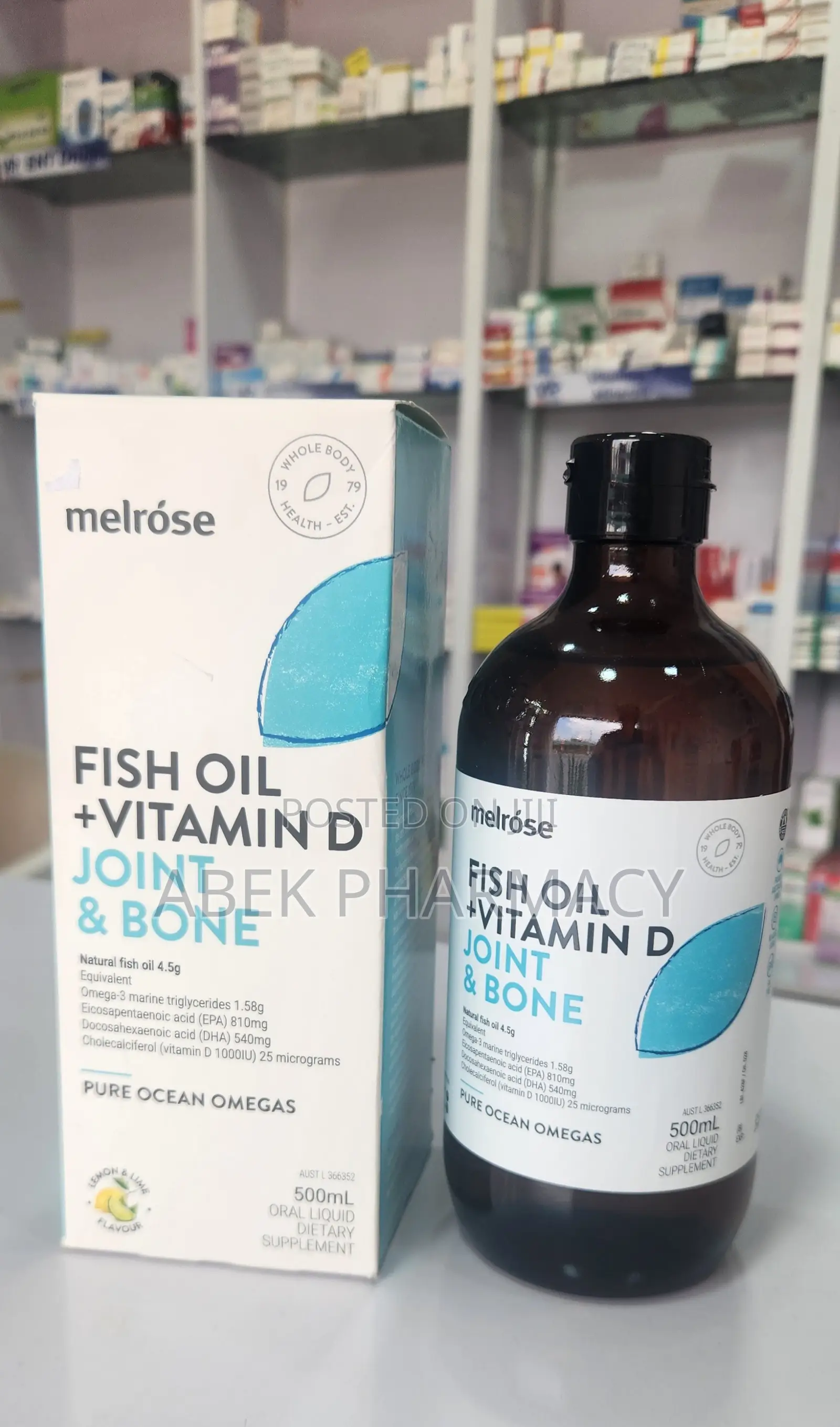 Melrose Fish Oil + Vitamin D Joint & Bone 500ml
