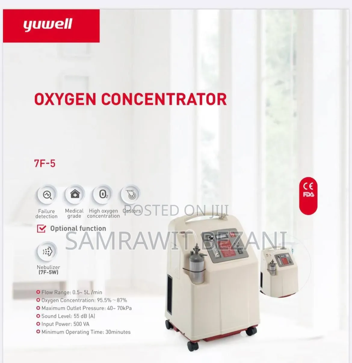 Oxygen Concentrator /Yuwell 7f-5 and 7f-10