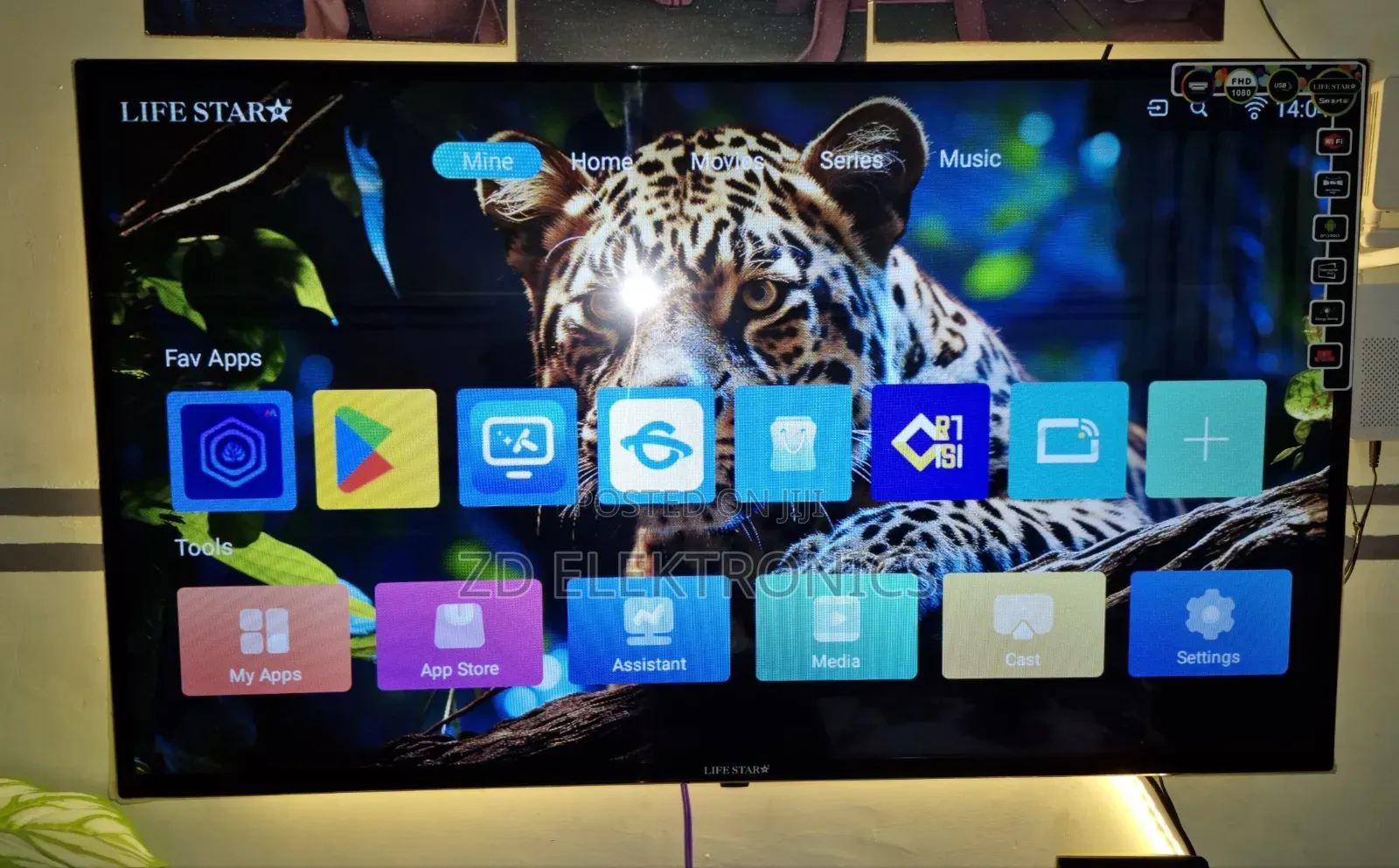 LIFESTAR TV 43inch Model Ls43 89fhd Smart 1Gbram bGb Rom Androld 14
