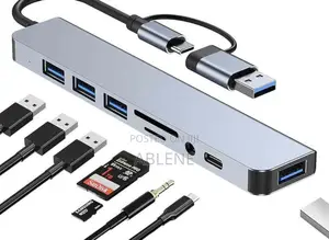 8 in 1 USB and Type C Adapter