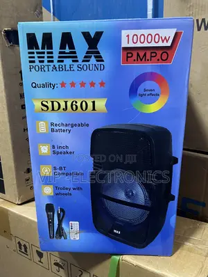 MAX Portable Sound Speaker – 10000W 8-Inch Speaker * Rechargeable