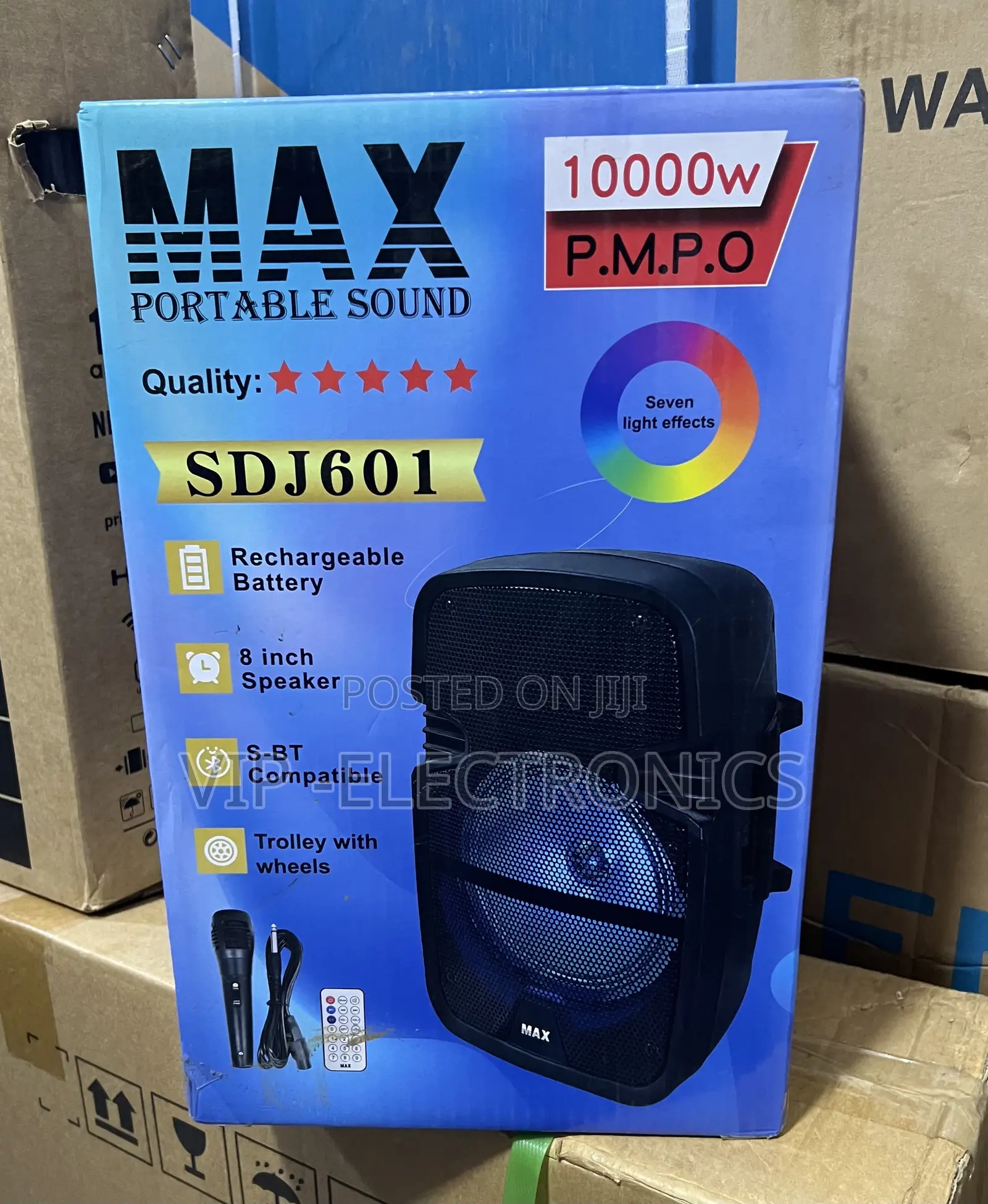 MAX Portable Sound Speaker – 10000W 8-Inch Speaker * Rechargeable