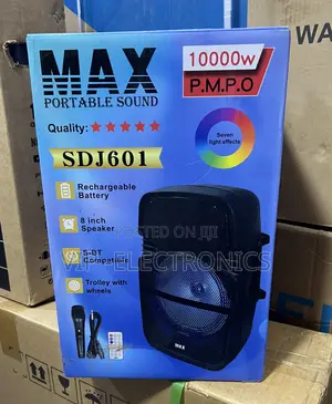 MAX Portable Sound Speaker – 10000W 8-Inch Speaker * Rechargeable