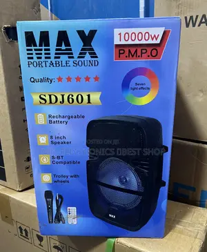 MAX Portable Sound Speaker – 10000W 8-Inch Speaker * Rechargeable