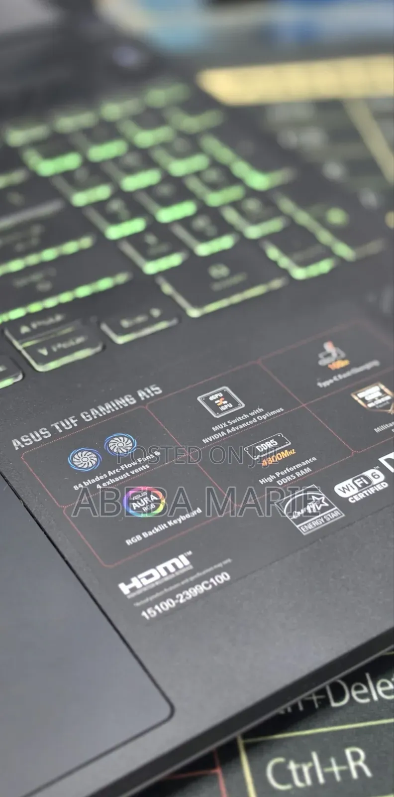 New Laptop Asus TUF Gaming A15 16GB AMD Ryzen 7 SSD 512GB