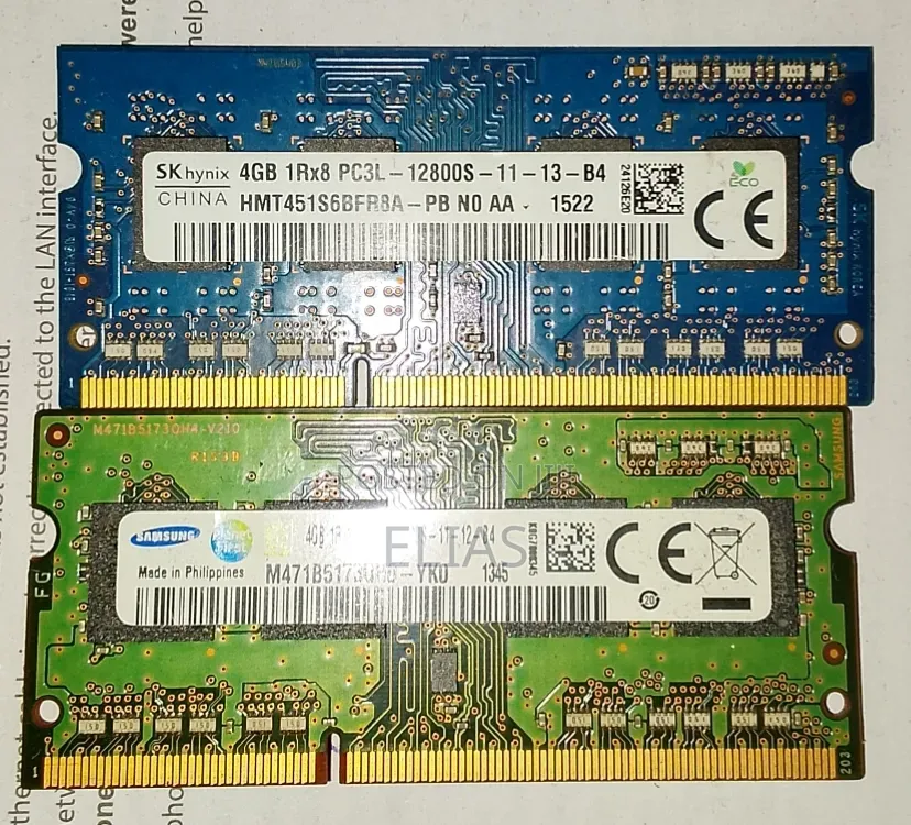 2 RAMs 4 Gb Each