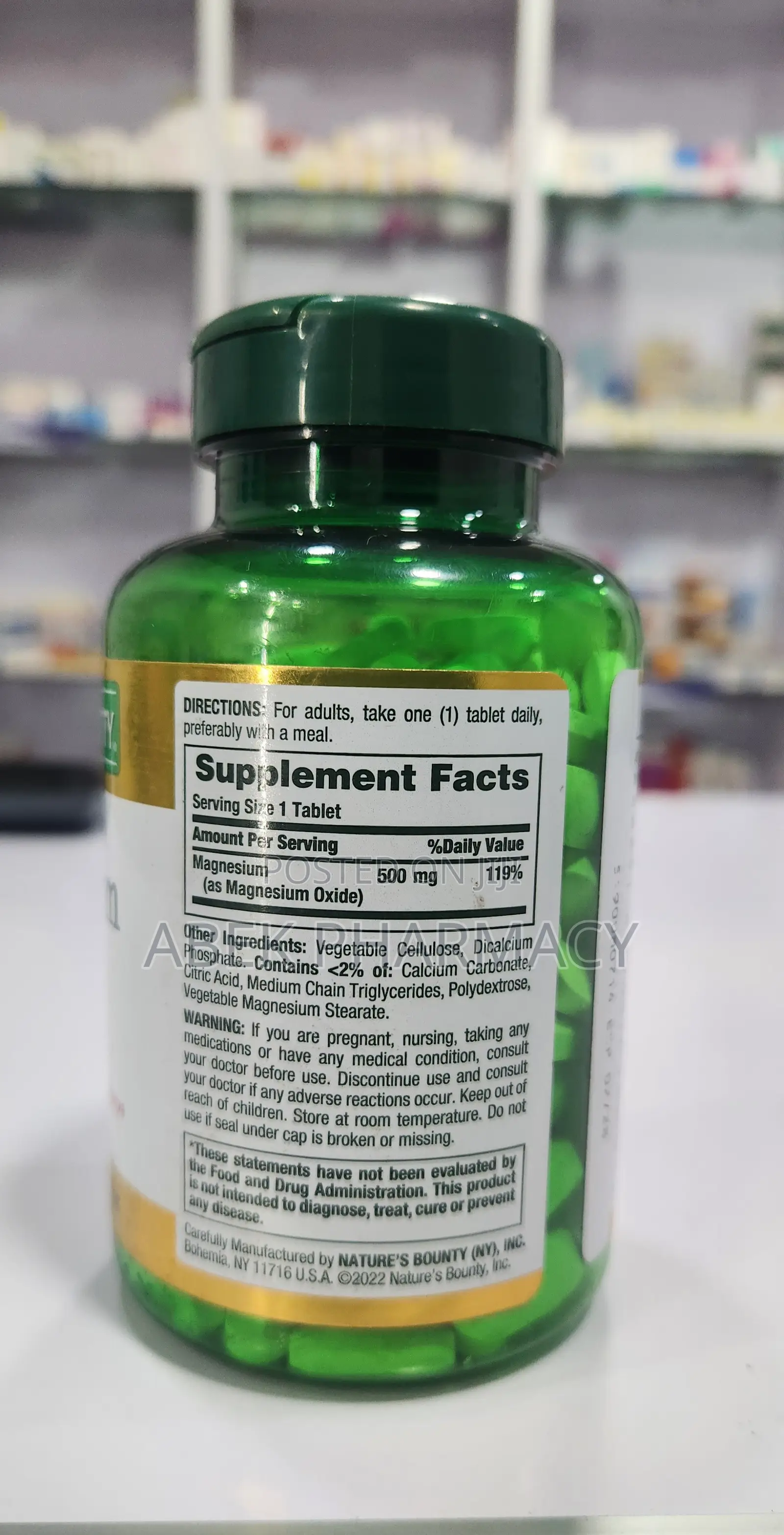 Nature's Bounty Magnesium 200 Coated Tablets
