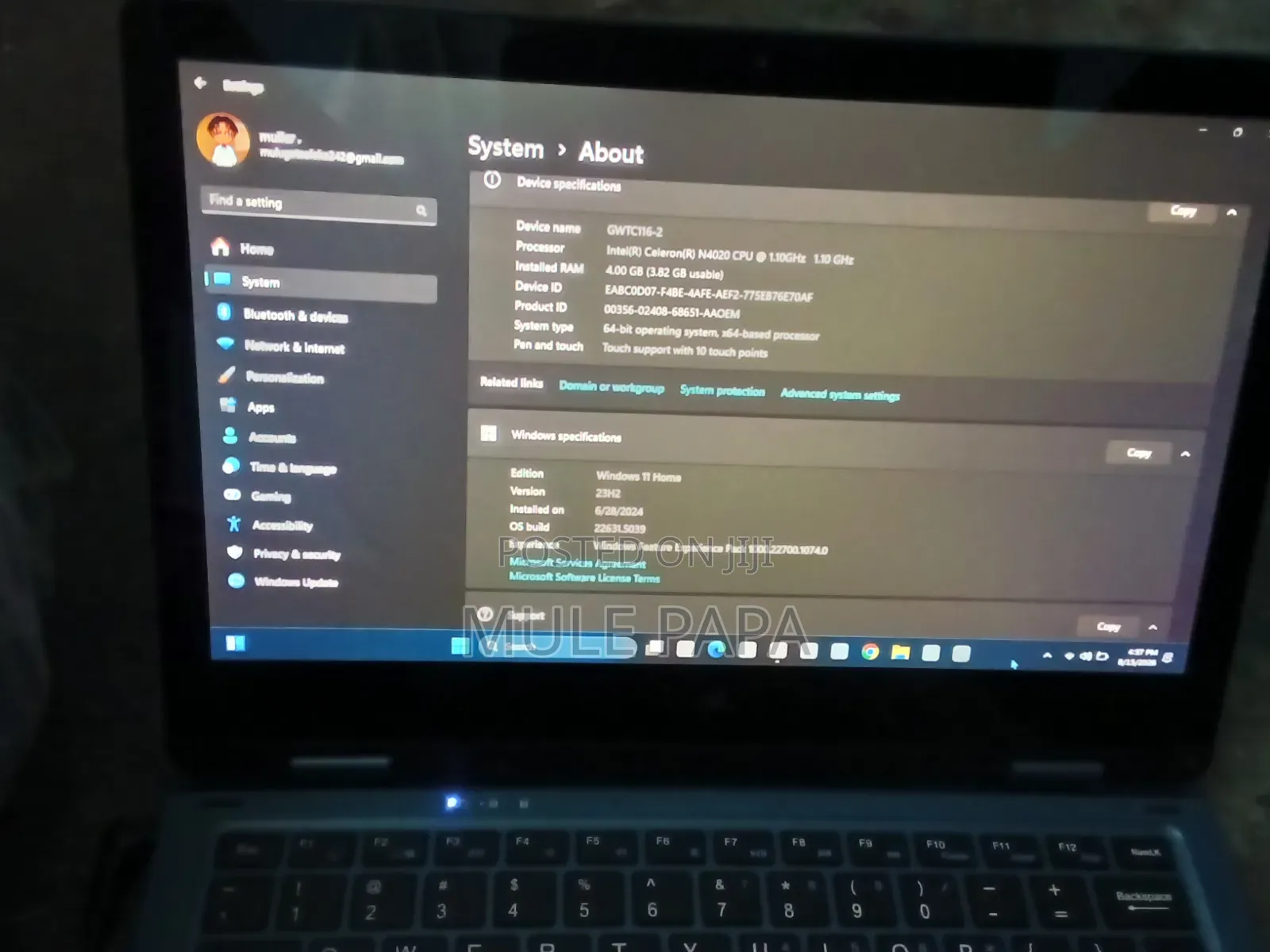 Laptop Gateway GWTC116-2 4GB Intel Celeron eMMC 128GB