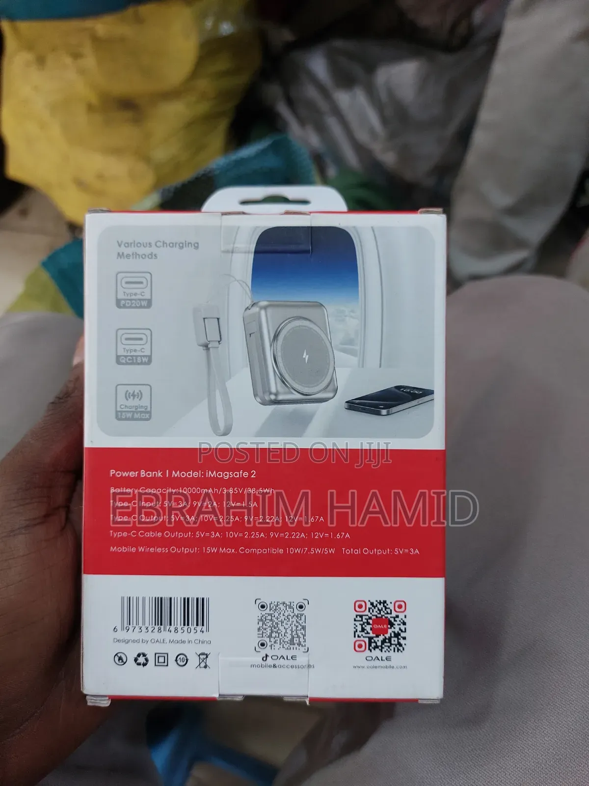 Oale10000 mAh Mini Magnetic Power Bank