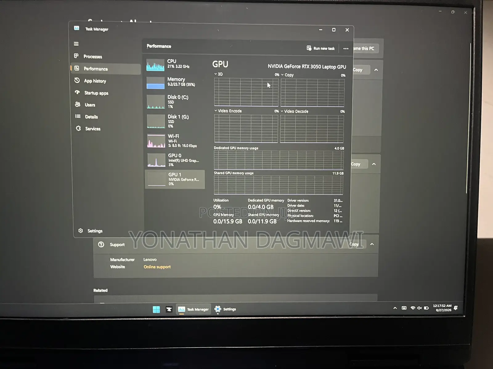 New Laptop Lenovo Ideapad Gaming 3 24GB Intel Core i5 SSD 1T