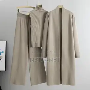 Loose Knitted Three-Piece Set Sweater
