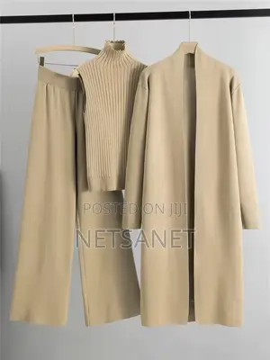 Loose Knitted Three-Piece Set Sweater