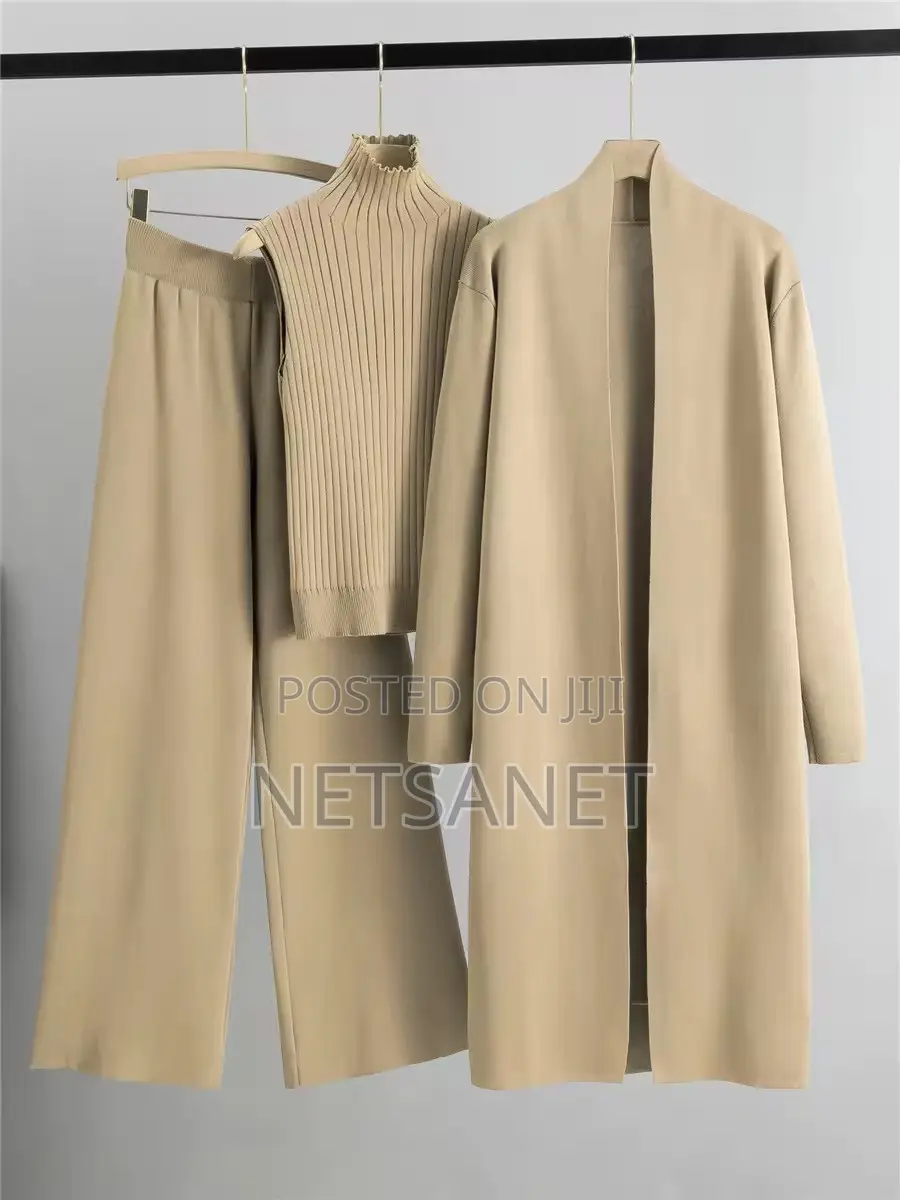 Loose Knitted Three-Piece Set Sweater