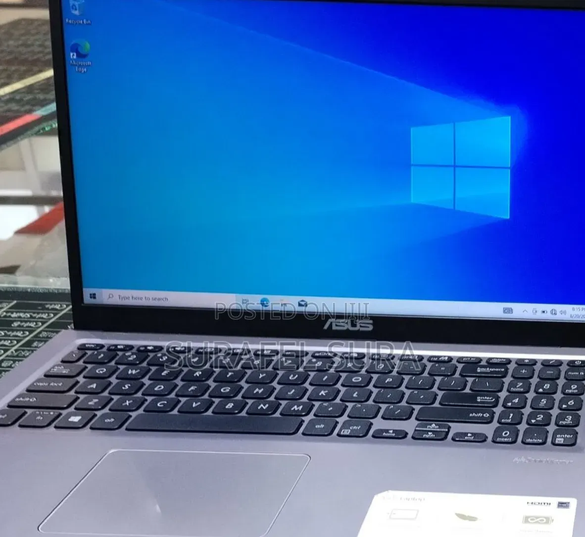 New Laptop Asus Vivobook 15 8GB Intel Core i3 SSD 256GB
