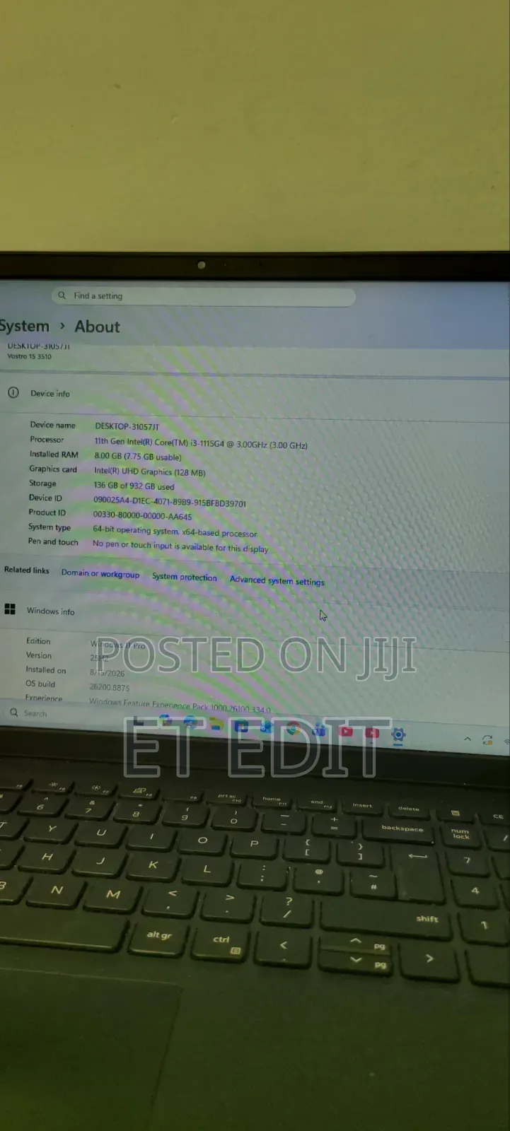 Laptop Dell Vostro 15 3510 8GB Intel Core i3 HDD 1T