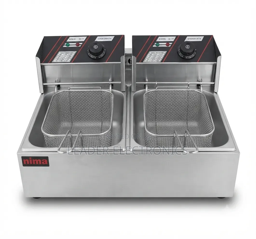Nima Dual Deep Fryer 12 Liter – Double Tank | Powerful & Efficient