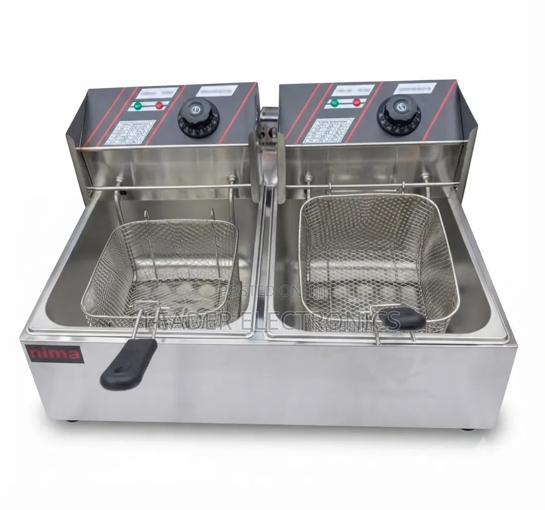 Nima Dual Deep Fryer 12 Liter – Double Tank | Powerful & Efficient