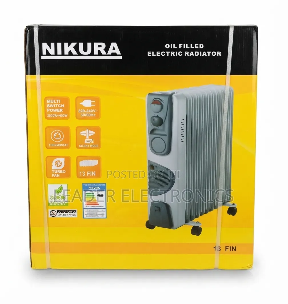 Nikura Oil Heater 13 Fin Turbo Fan – Original | Powerful & Efficient