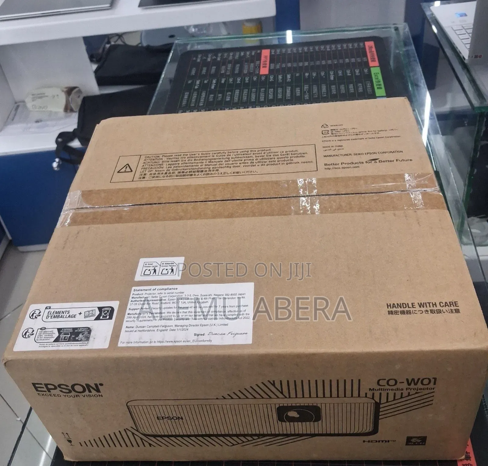 Brand New Packed With Cartoon Epson Projector Model : CO-W01 With C