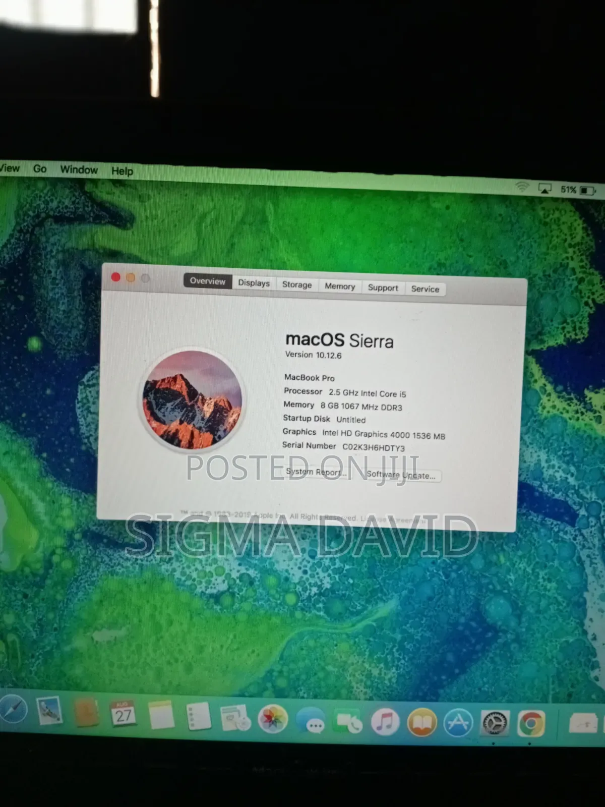 New Laptop Apple MacBook Pro 2012 8GB Intel Core i5 HDD 500GB
