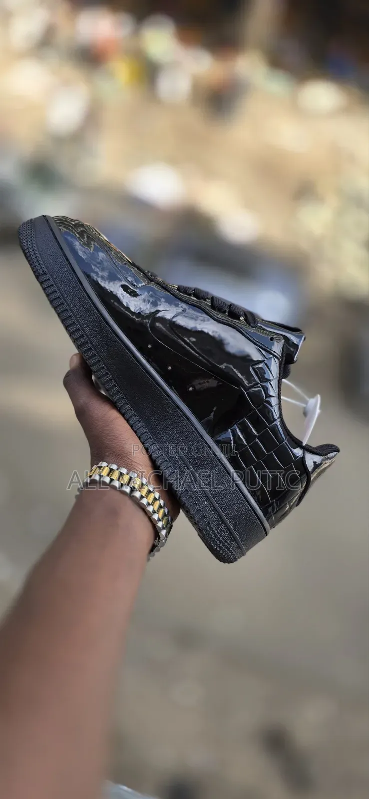 Nike Airforce 1 Shiny Black